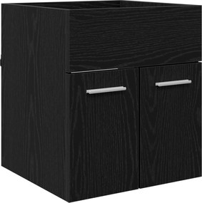 vidaXL Dulap de chiuvetă Stejar Negru 41 x 38,5 x 46 cm Lemn compozit