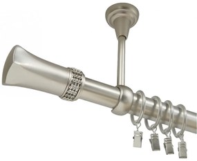 Galerie simpla tavan PLUTON CRYSTAL - 25mm - CROM MAT (Alege marime: 320 cm)