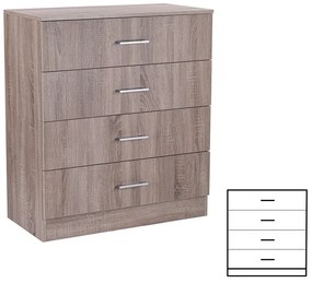 Comodă Miami cu 4 sertare 80x92 cm stejar York-stejar York