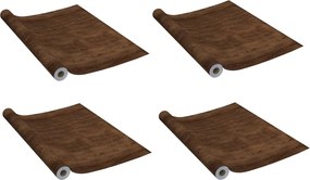 vidaXL Folii de ușă autoadezive, 4 buc., stejar închis, 210x90 cm, PVC