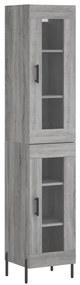 3199439 vidaXL Dulap înalt, gri sonoma, 34,5x34x180 cm, lemn prelucrat