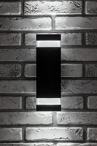 Aplica LED CCT perete exterior IP65 Urfa Line antracit