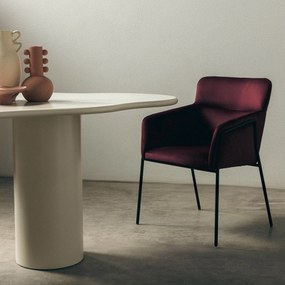Fotoliu design bordo HELSINKI VELVET