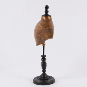 Bust decorativ din polirășină, auriu, pe suport, 47 x 17 x 13 cm, „Vénus”