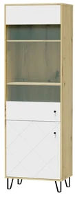 Vitrină Bonny BL14 (Stejar artisan + Alb mat). 1048385