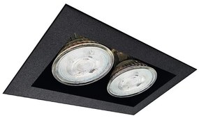Brosline 3034 - Spot încastrat CAGE 2xGU10/10W/230V negru