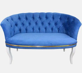 Set canapea Milano Relax 2+1, Homs textil albastru