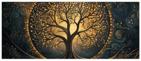 Tablou – Arbore cu aură aurie (120x50 cm)