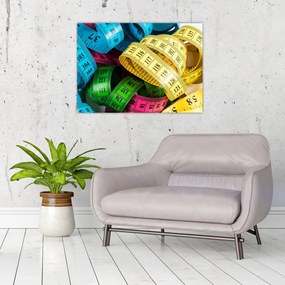 Tablou pe sticlă cu metri colorați (70x50 cm)
