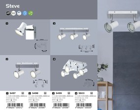 Aplica LED cu spot directionabil pentru baie IP44 Steve 5497 RX