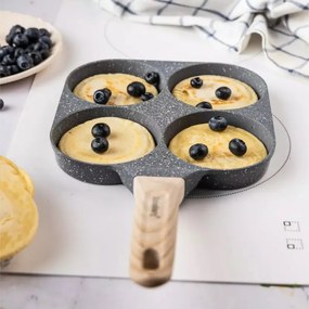 Tigaie cu 4 compartimente Klausberg KB 7822, 18,5 cm, Finisaj marmura, Inductie, Gri