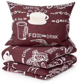 Lenjerie de pat din bumbac Culoare maro, COFFEE