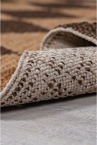 Covor tip traversă maro/în culoare naturală țesut manual din amestec de iută 60x230 cm Effie Diamond – Flair Rugs