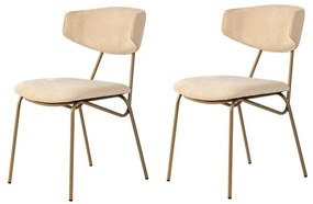Set de scaune de sufragerie Nancy Beige and Gold,2 bucăți