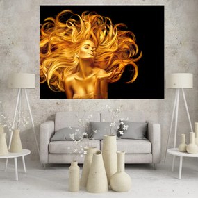 Tablou canvas blonda auriu golden - 90x60cm