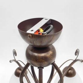 Lustră aplicată RETRO 5xE27/60W/230V patină bronz