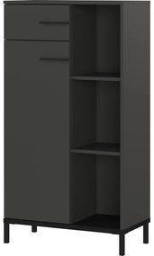Bibliotecă gri antracit 64x120x34 cm Rovigo – Germania