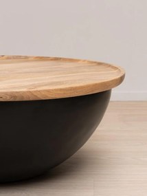 Masuta de cafea, rotunda, din lemn de mango, Sfera