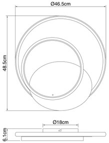 Plafonieră LED dimabilă RODAN LED/36W/230V Globo 48438-36 + telecomandă