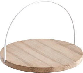 Tavă din stejar cu mâner "Loop", mărime mare, 2 variante - Woud Variantă: stejar natural, ureche albă