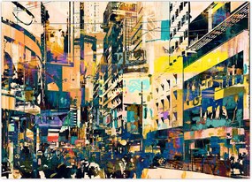 Tablou abstacțiunii pictate (70x50 cm)