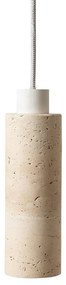 Lustra pendul din travertin Tivoli alb