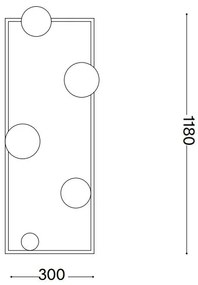 Lampadar LED Ideal Lux ANGOLO 5xG9/3W/230V alamă
