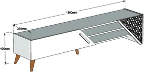 Măsuță TV Beril Walnut