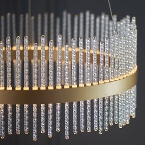 Lustră LED dimabilă pe cablu Endon 107671 ADRIEL LED/41W/230V 3000K auriu/transparent