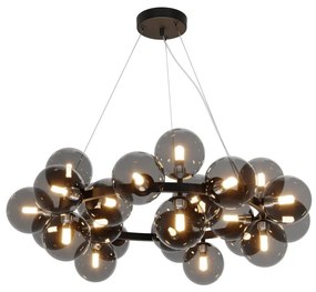 Lustra moderna design deosebit cu 25 de surse de lumina Dallas negru