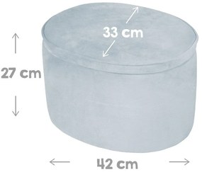 Puf pentru copii albastru deschis cu tapițerie din catifea Lil Sofa – Roba