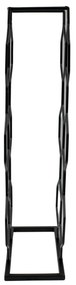 Suport de vin, 8 sticle, metal, 23x11x48 cm, negru