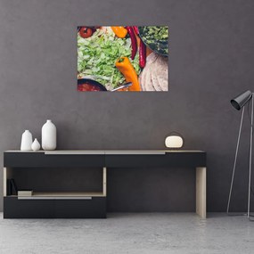 Tablou pe sticlă cu legume (70x50 cm)