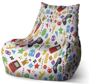 Sac de șezut Bean joc video - pentru copii, colorat
