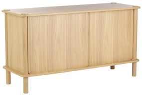 Comodă în culoare naturală din lemn de stejar cu ușă glisantă 135x73,5x48 cm Italic – UMAGE