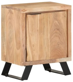 vidaXL Noptieră, 40x30x50 cm, lemn masiv de acacia cu margini vii
