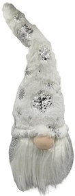 Figurina Craciun Spiridus Grumpy 30cm, Alb argintiu