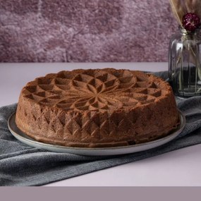 Tava de copt Dr.Oetker Mandala 2557, 26 cm, Rotunda, Aluminiu turnat, Roz auriu
