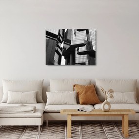 Tablou pe sticlă - Cladiri de sticlă (70x50 cm)