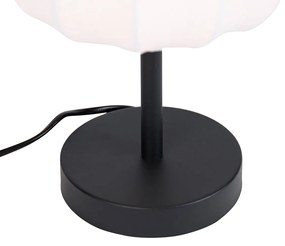 Lampă de masă Japandi neagră cu alb - Madleine