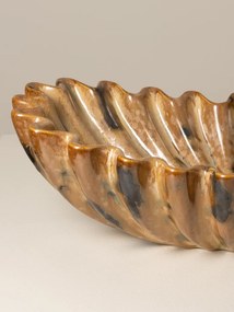Tavă decorativă din ceramica in forma de scoica, "Ocean Whisper"