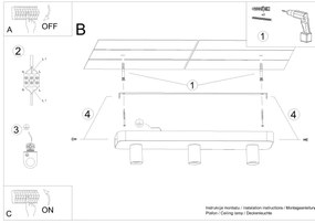 Spot Sollux SL.1158 TAVO 3xE27/15W/230V beton