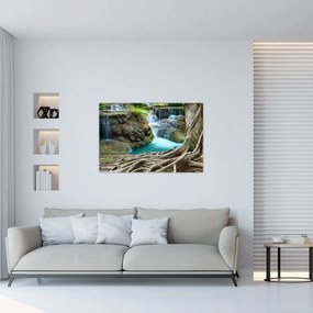 Tablou - Râu cu cascade (90x60 cm)