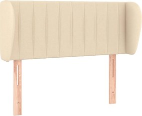 vidaXL Tăblie de pat cu aripioare crem 83x23x78/88 cm material textil