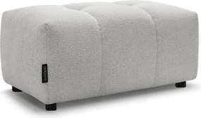 Taburet gri deschis cu tapițerie din chenille Roxelane – Bobochic Paris