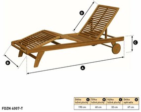 Fieldmann FDZN 4007-T șezlong Classic