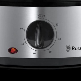 Aparat de gatit cu aburi Russell Hobbs 19270-56, 800W, 9l, Timer, Inox / Negru