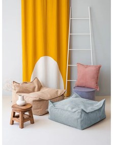 Fotoliu puf pentru copii maro deschis cu tapițerie din catifea reiată Chair – Wigiwama
