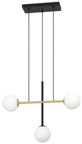 Lustră pe cablu Eglo 390177 PAZ 3xE14/40W/230V auriu/negru