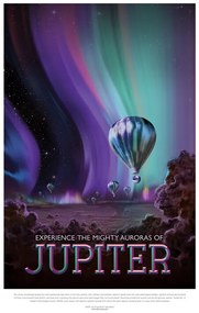 Ilustrație Jupiter (Retro Planet & Moon Poster) - Space Series (NASA)